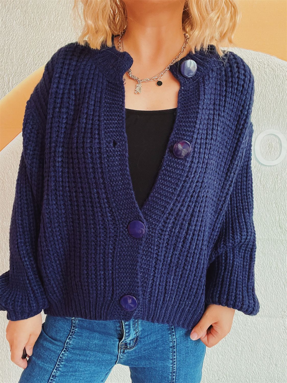 Adelheid | Long sleeve cardigan with buttons