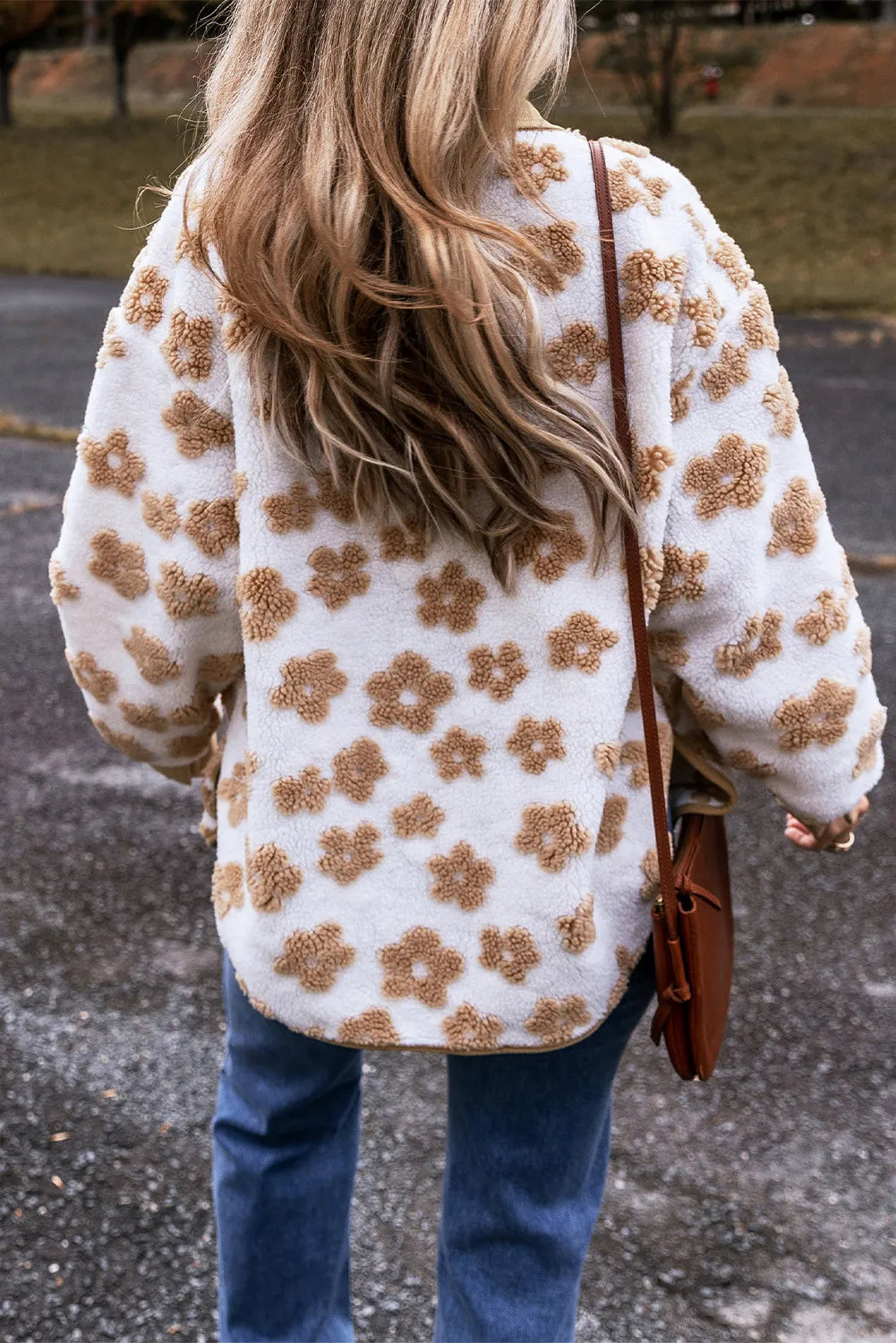 Fabiola | Floral long sleeve button down jacket