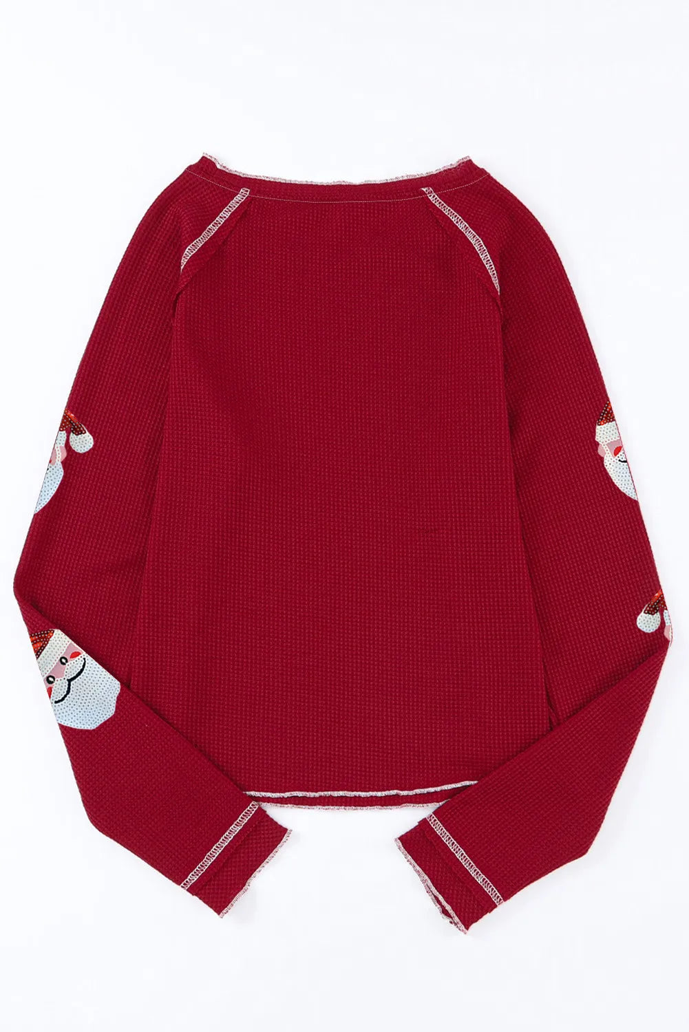Miriam | Long sleeve blouse with Santa Claus crew neck and sequins