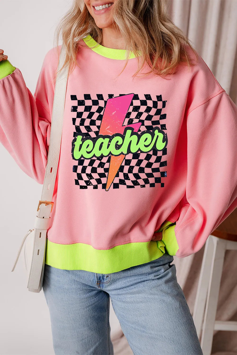 Marion | Graphic crew neck long sleeve sweatshirt