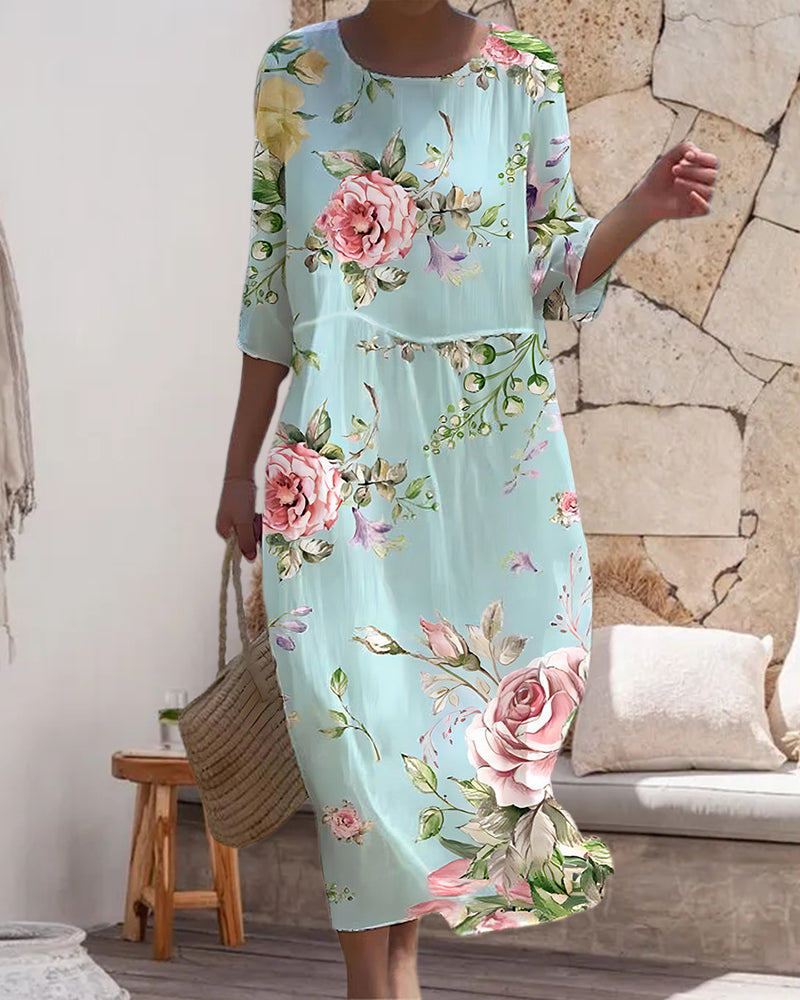 Rebecca® | Elegant Floral Belly Dress