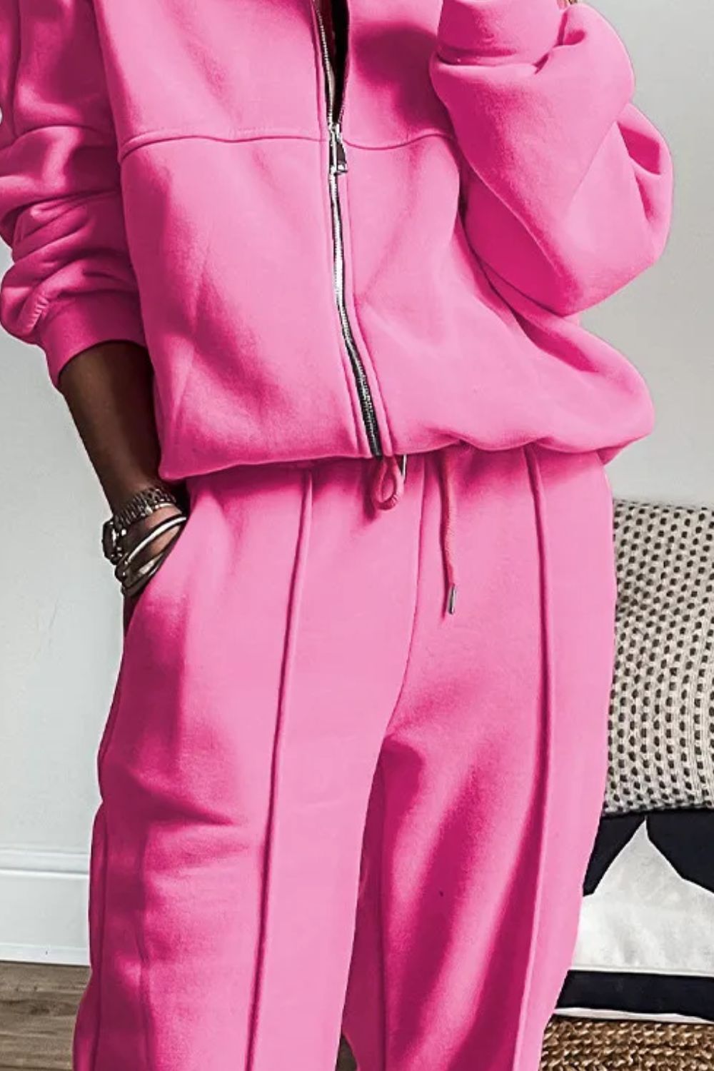 Marta | Long-sleeved top and zip-up trousers set
