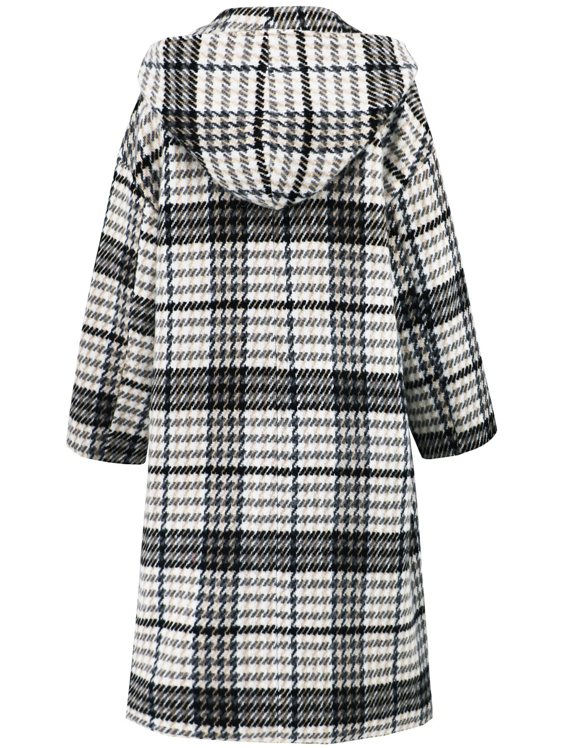 Abigail | Checked double breasted long sleeve coat