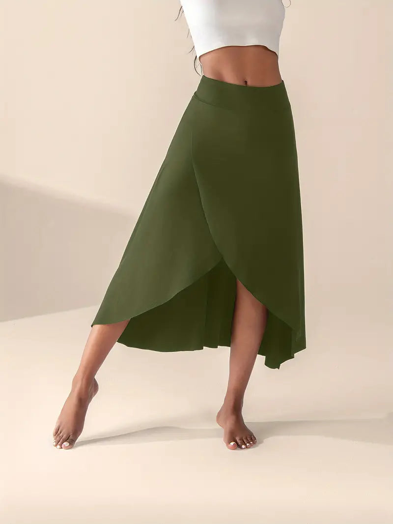 Luciana® | High Waist Slit Skirt With Pockets