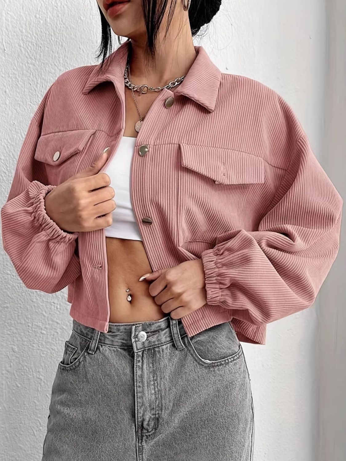 Oriana | Jacket with collar and dropped shoulders