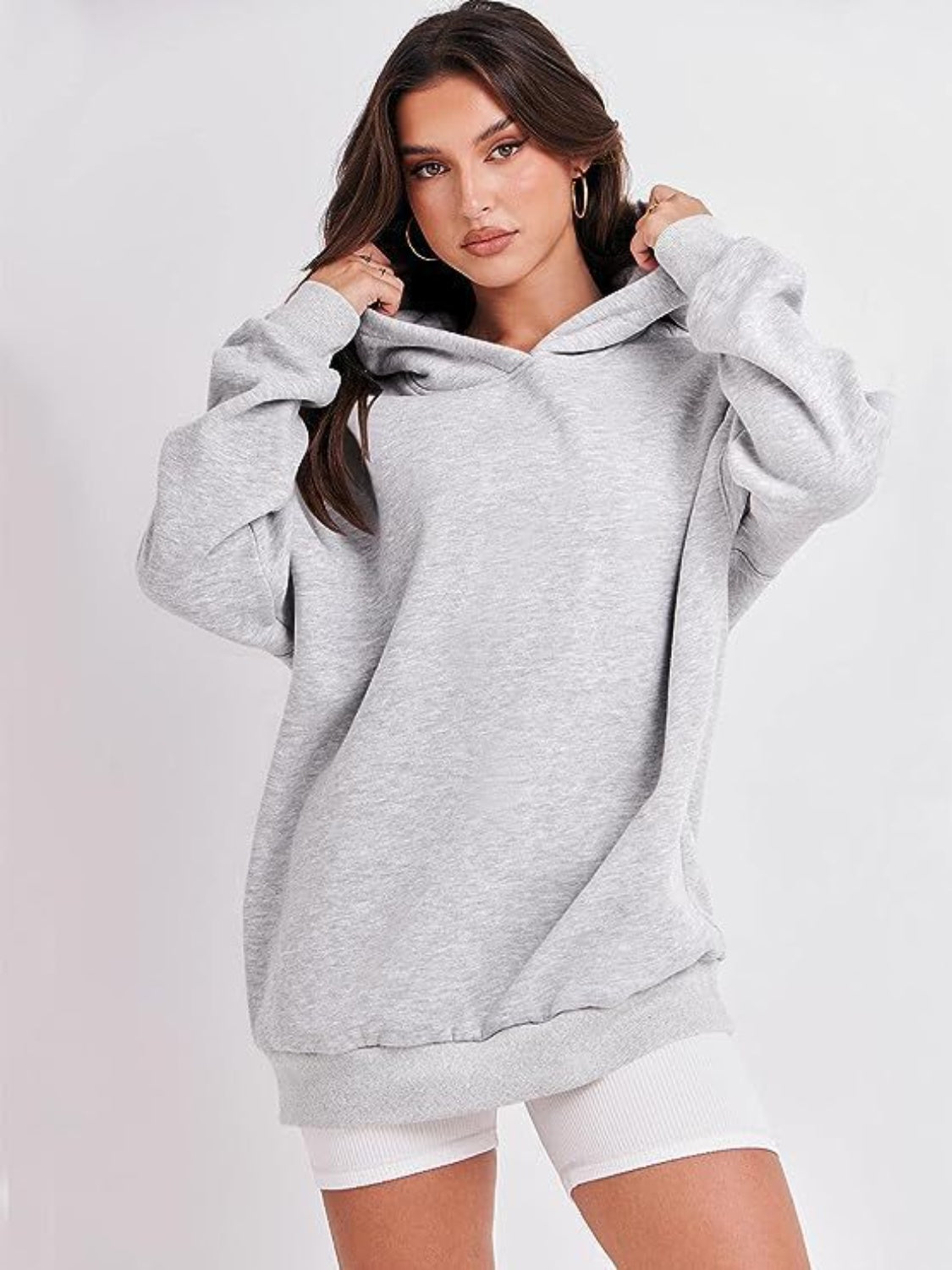 Monica | Long-sleeved hoodie with dropped shoulders