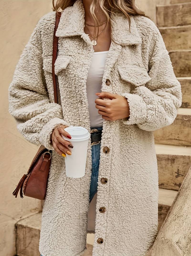 Sage | Women's Oversized Sherpa Coat