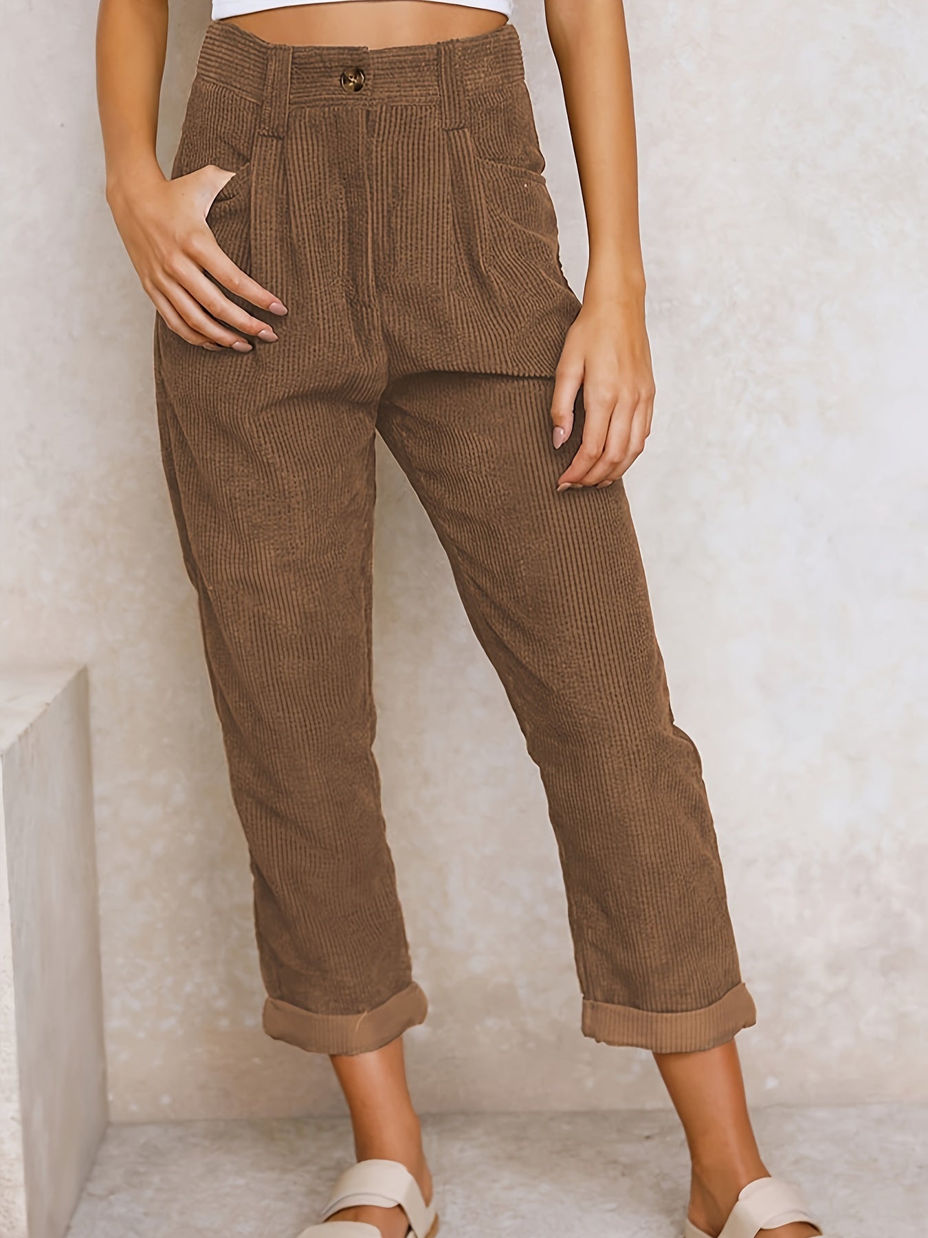Hilda® | straight leg corduroy trousers for women