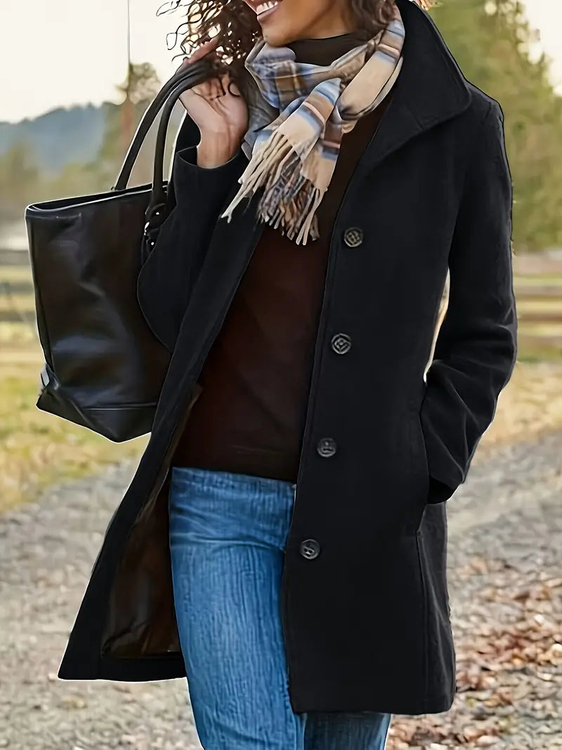 Birte® | Knitted double breasted coat