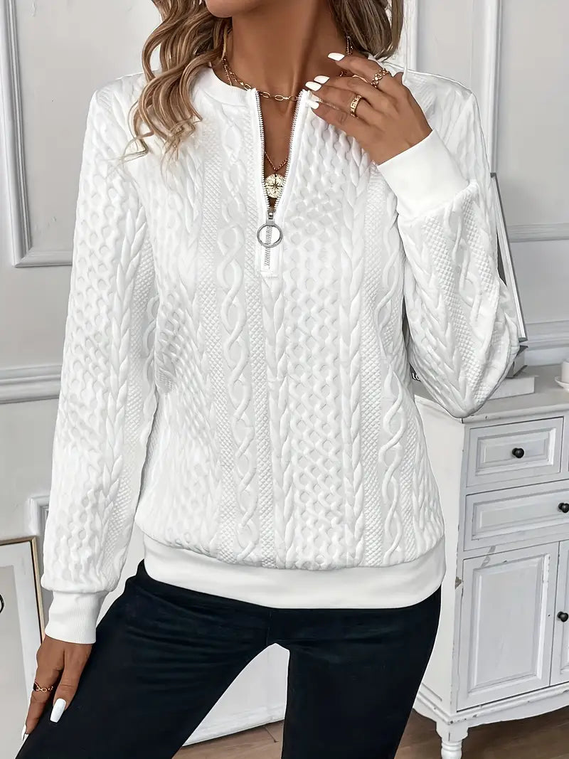 Natalie | Elegant Zip-Up Sweater