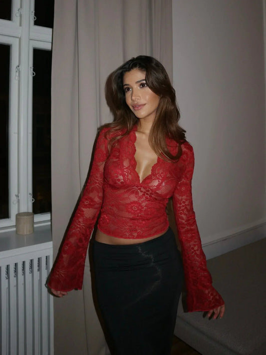 Arantxa® | Lace V-Neck Top