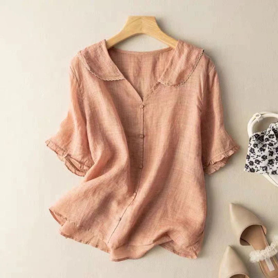 Clarisa® | Lightweight ladies blouse with button placket