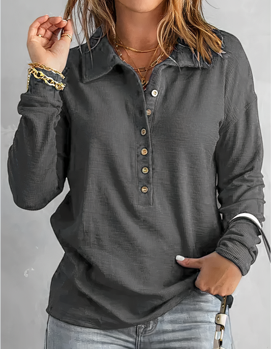 Eileen | Long sleeve polo shirt for women