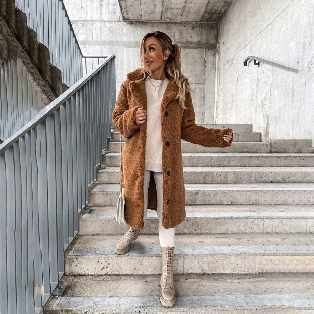 Melisa® | Long coat and peluche for women