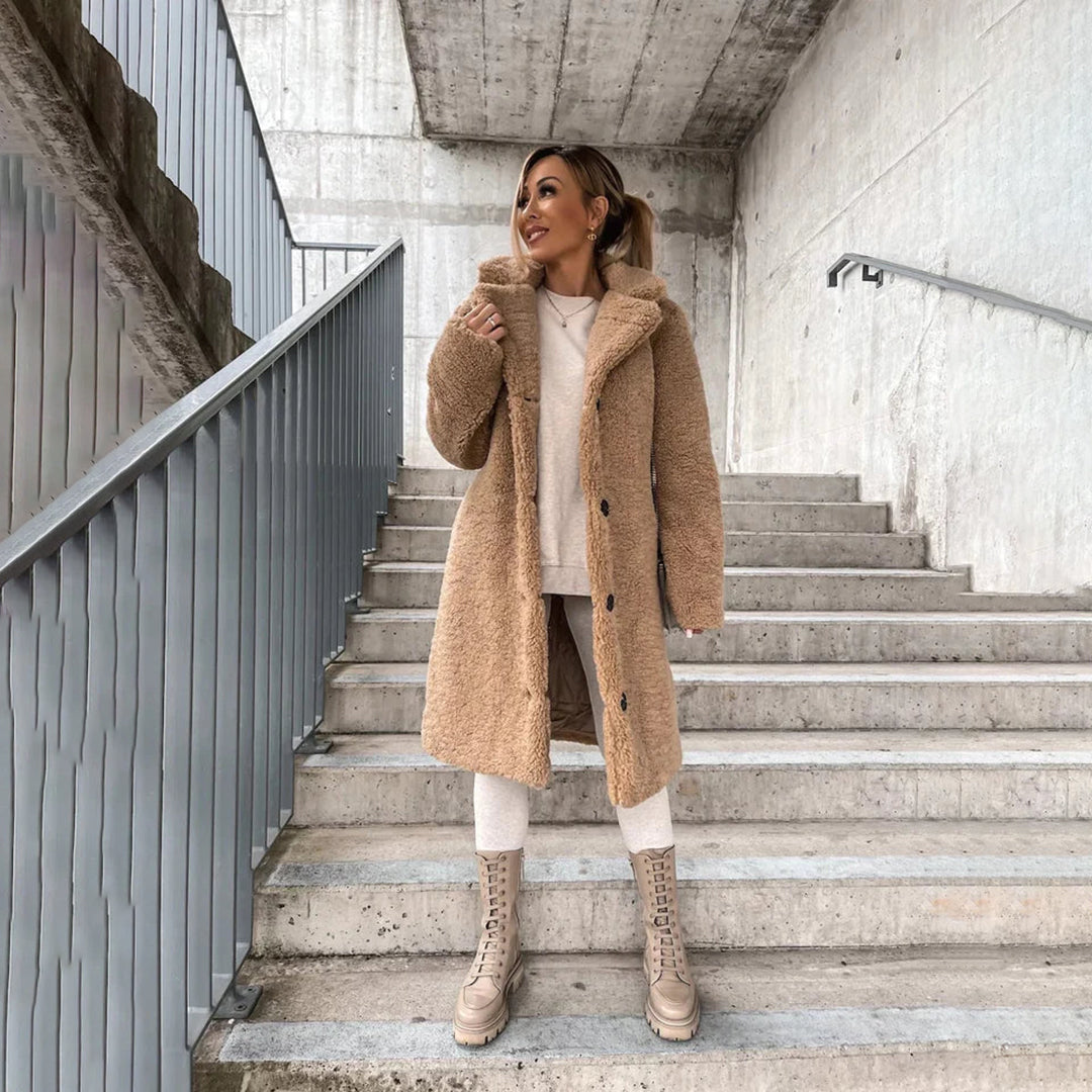 Johana® | Long coat and peluche for women