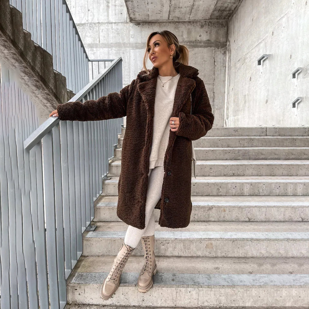 Melisa® | Long coat and peluche for women