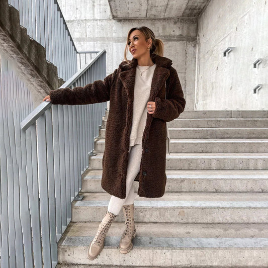 Melisa® | Long coat and peluche for women