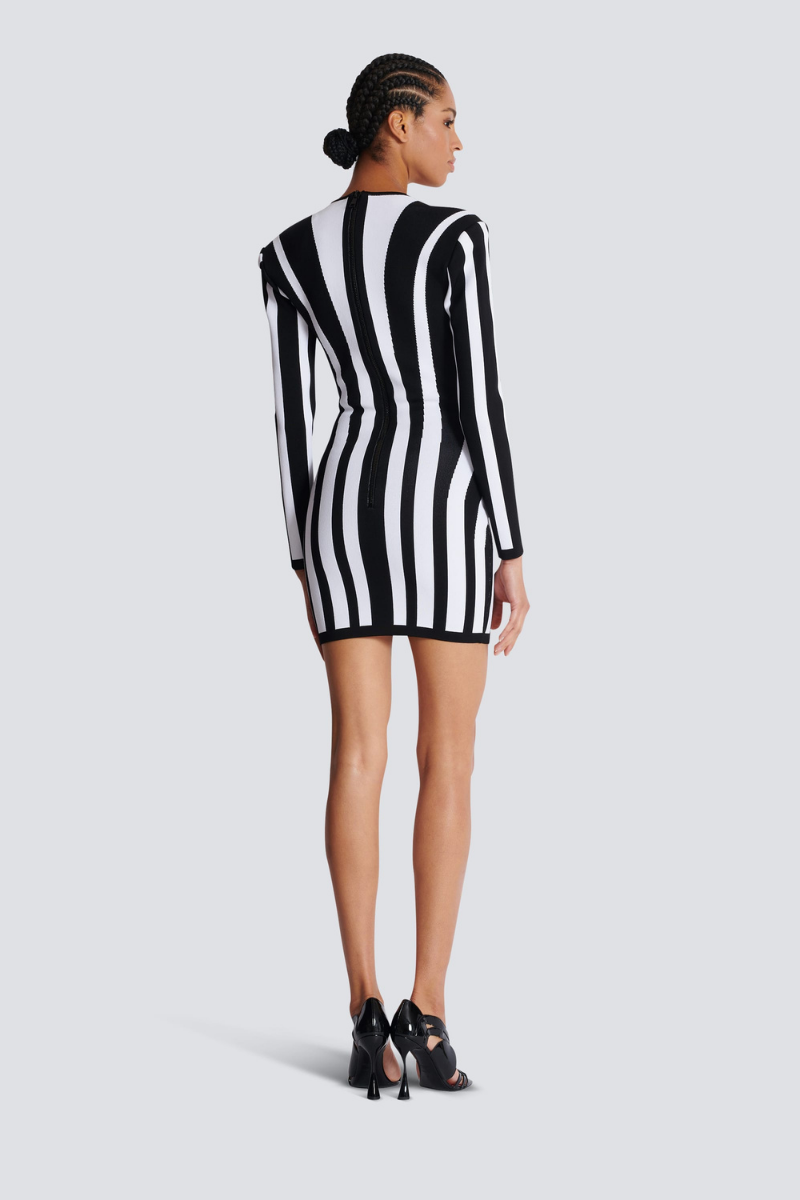 Karla® | Long-Sleeved Striped Mini Knit Dress
