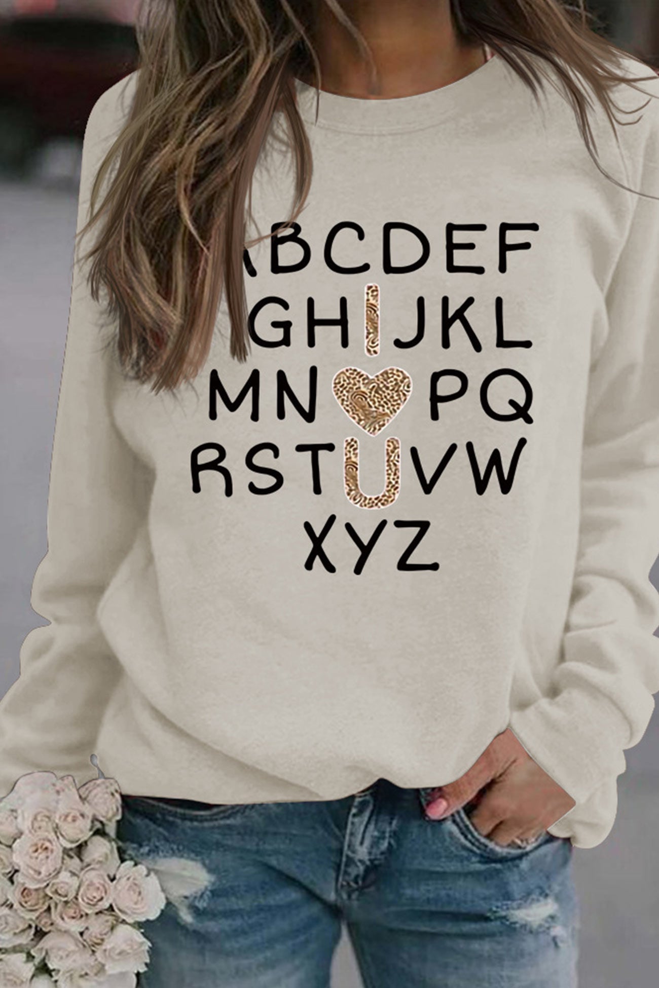 Camila | Alphabet graphic sweatshirt