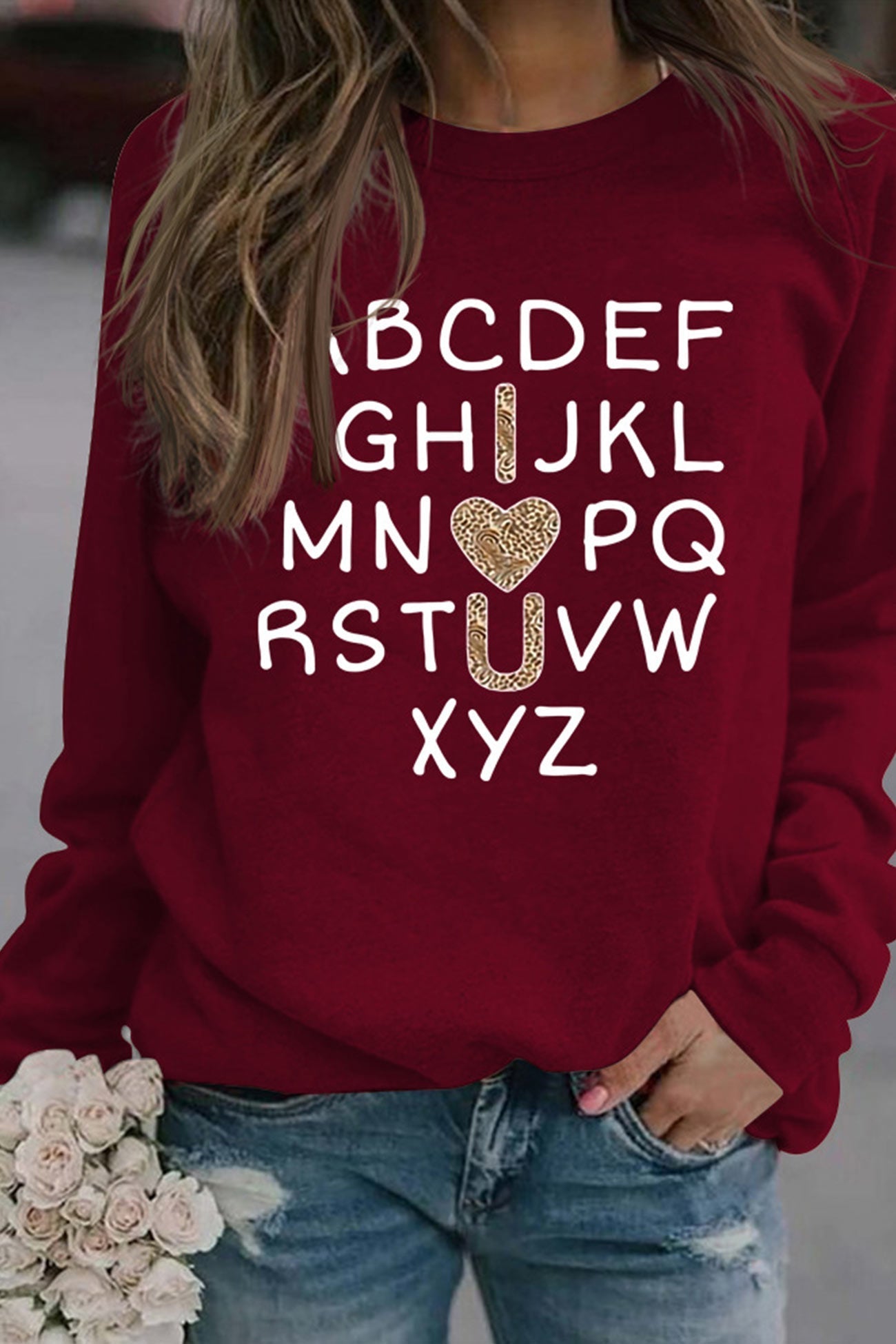 Camila | Alphabet graphic sweatshirt