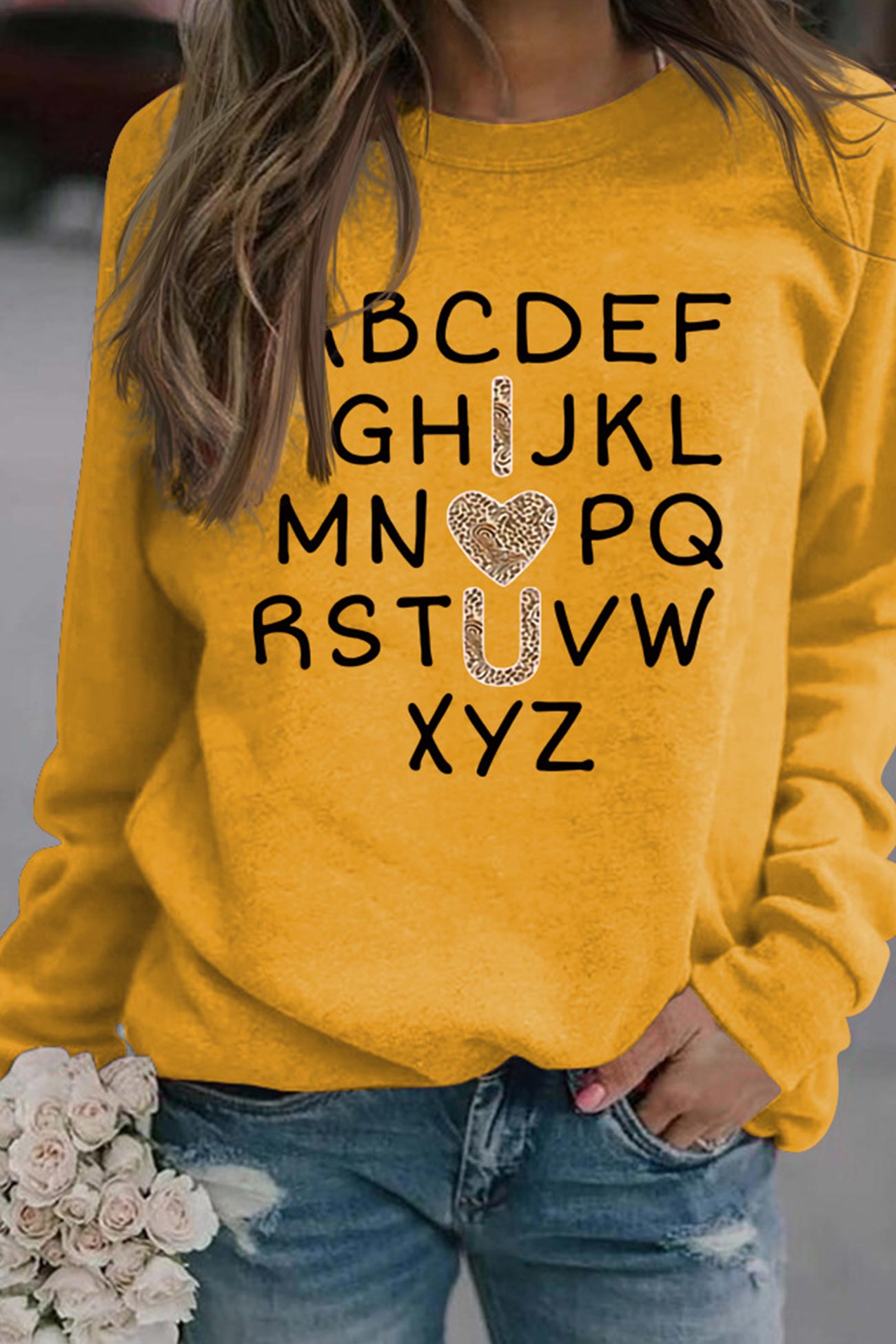 Camila | Alphabet graphic sweatshirt