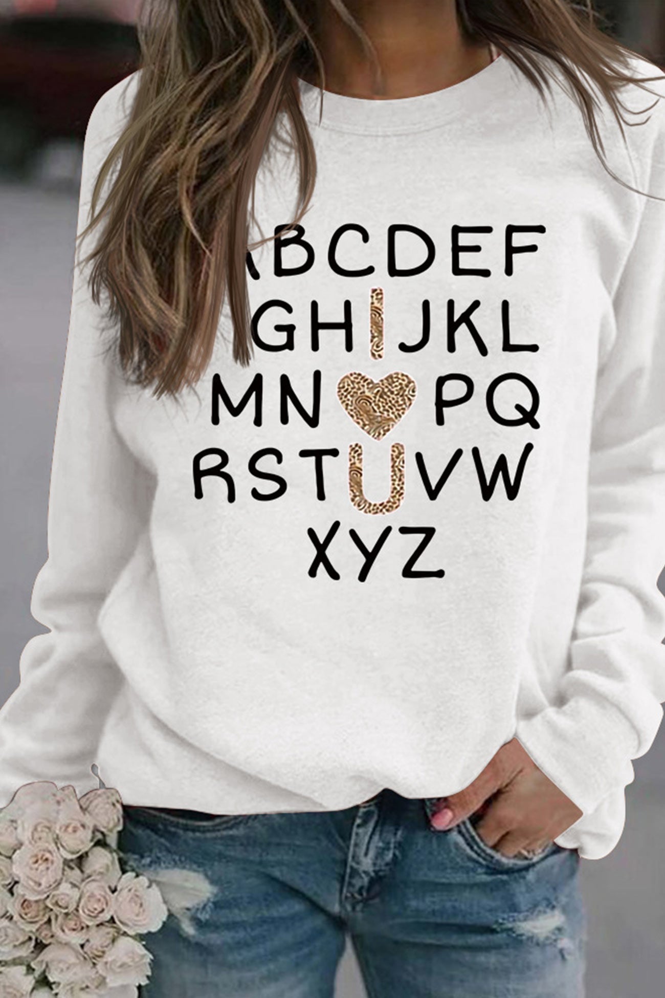 Camila | Alphabet graphic sweatshirt
