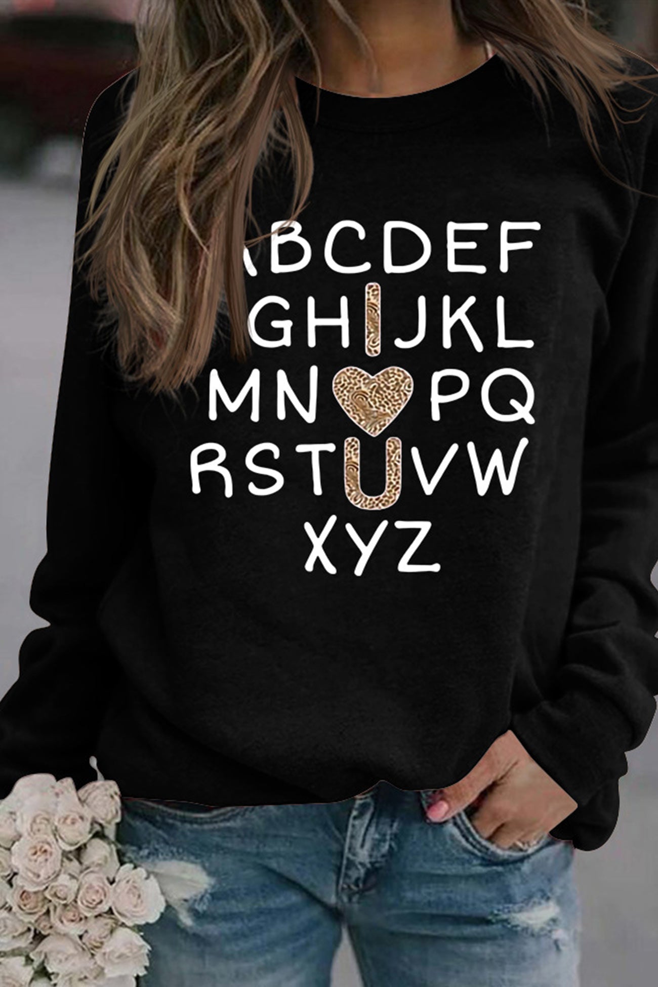 Camila | Alphabet graphic sweatshirt