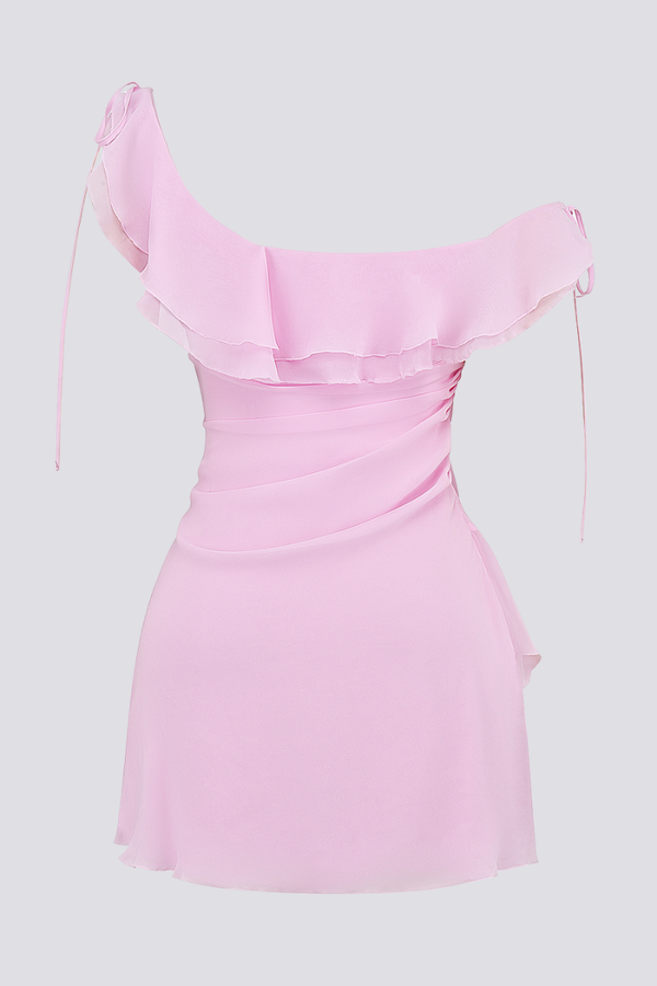 Nadia® | Off-Shoulder Ruffle Shirt Mini Dress