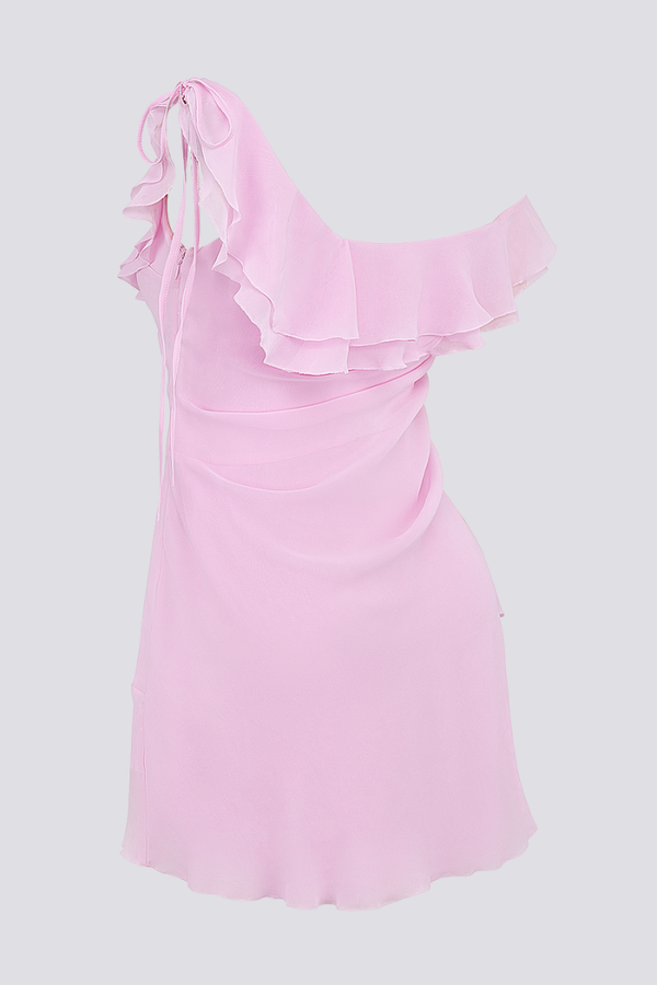 Nadia® | Off-Shoulder Ruffle Shirt Mini Dress