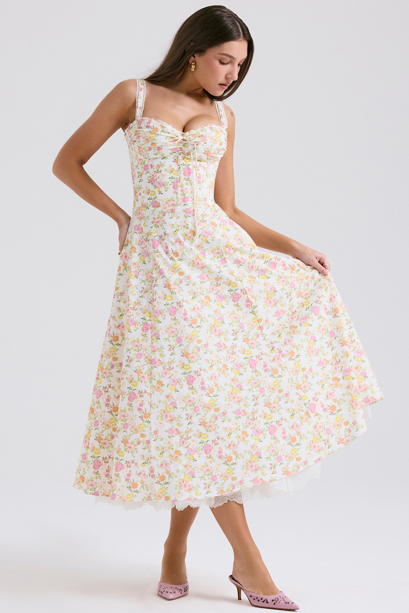Olga® | Ruched Floral Maxi Dress