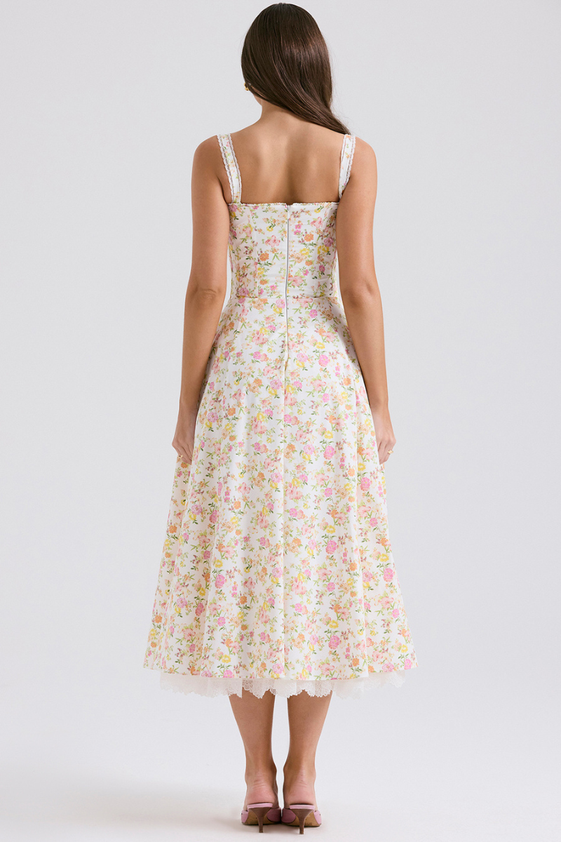 Xandra® | Ruched Floral Maxi Dress