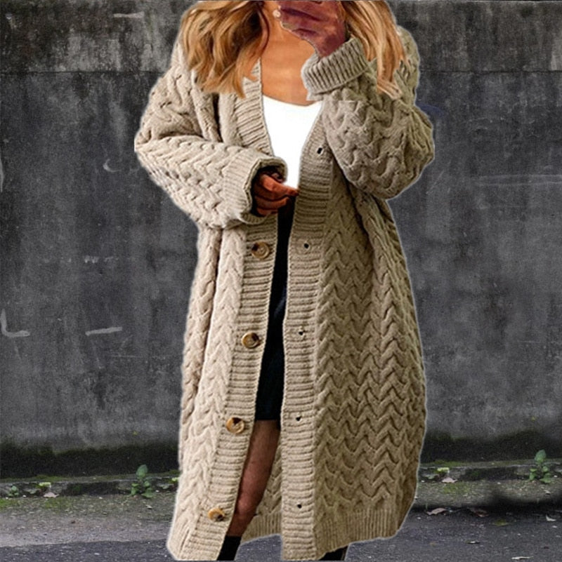 Elda® | Long cardigan tricoté à la mode