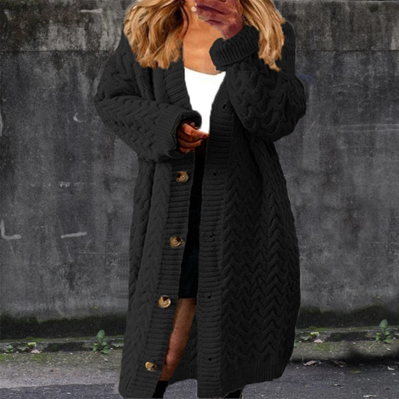 Elda® | Long cardigan tricoté à la mode