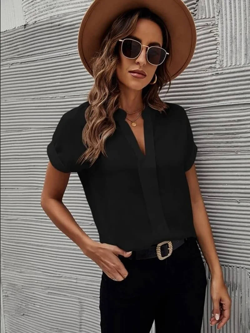 Erika® | Elegant Blouse With V-Neckline