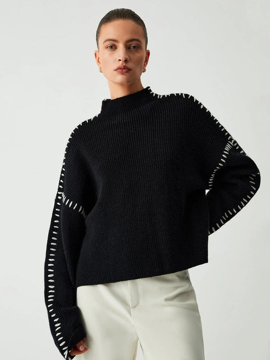 Liza | Elegant black sweater for women