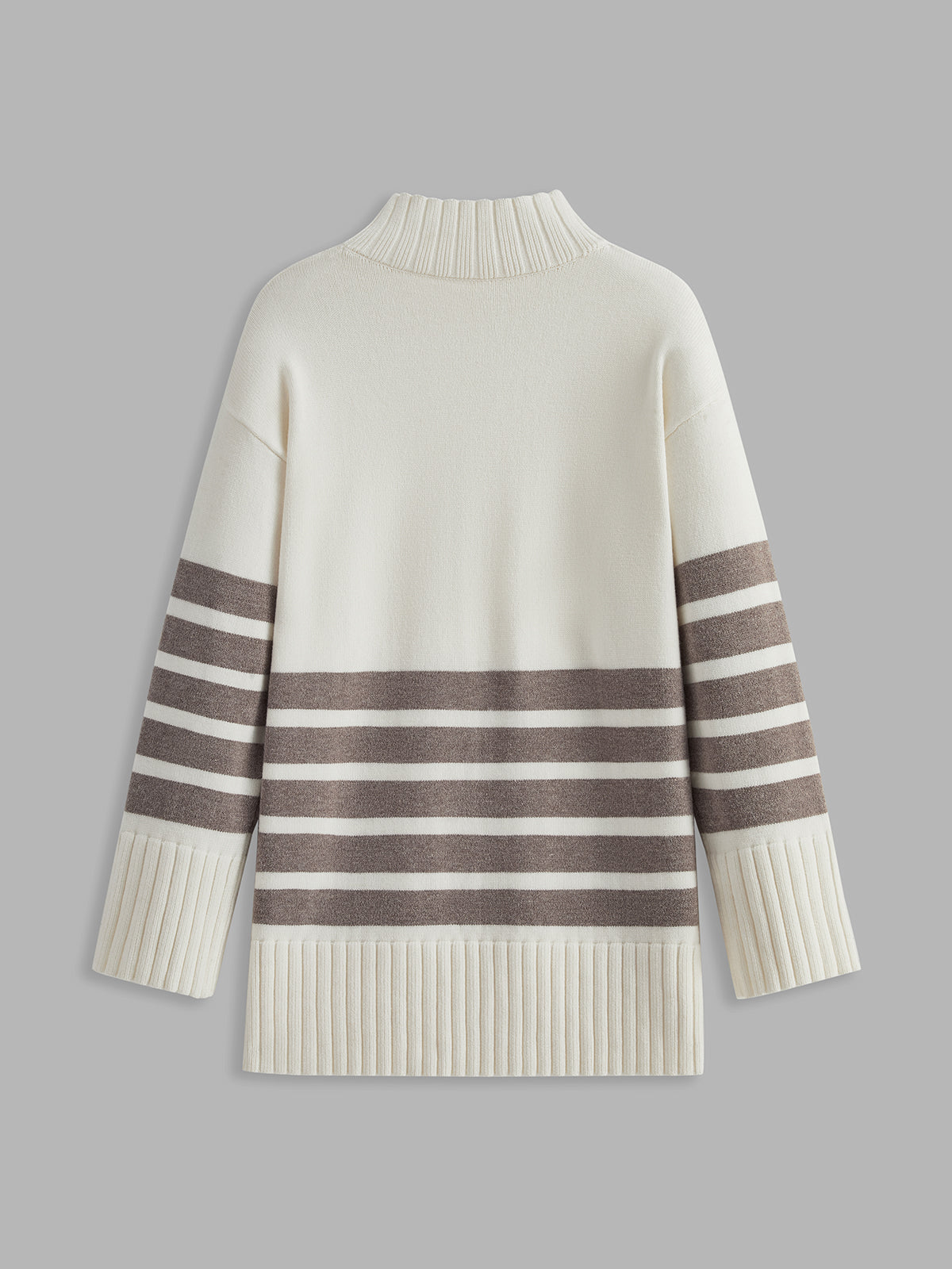Ariadna | Striped jumper with a humpback neckline