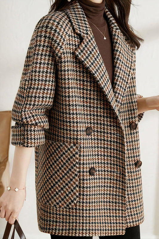 Chantal | Stylish jacket with a houndstooth pattern