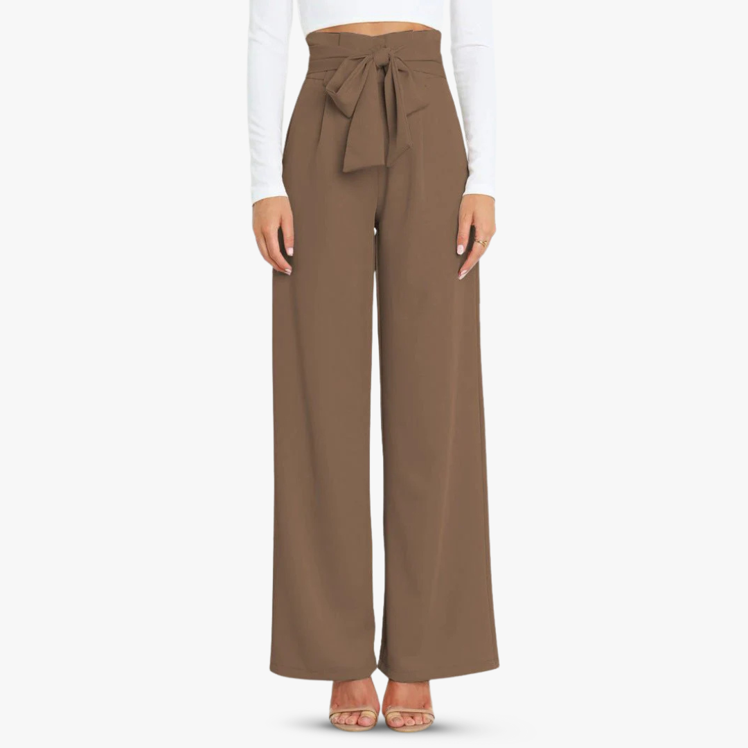 Andrea® | Wide women's trousers with tie belt