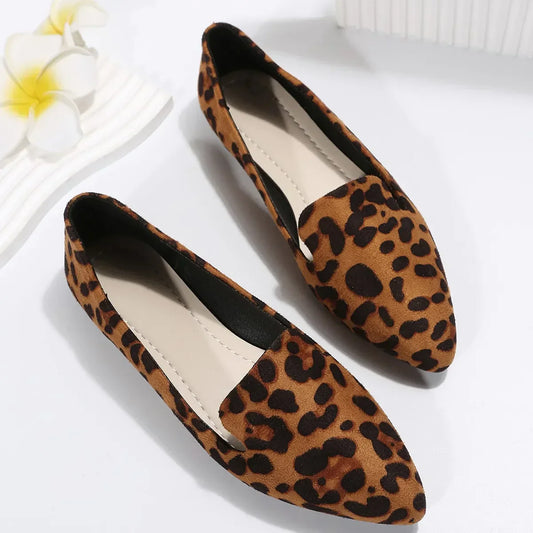 Marietta® | Leopard Pointy Toe Loafers
