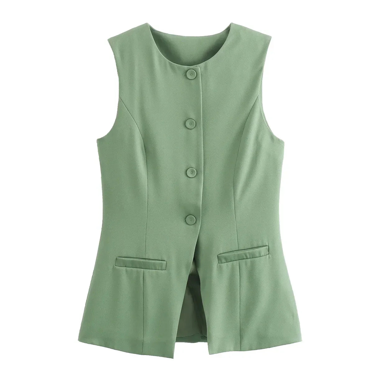 Pilar® | Elegant women's two-piece set vintage short sleeve button placket