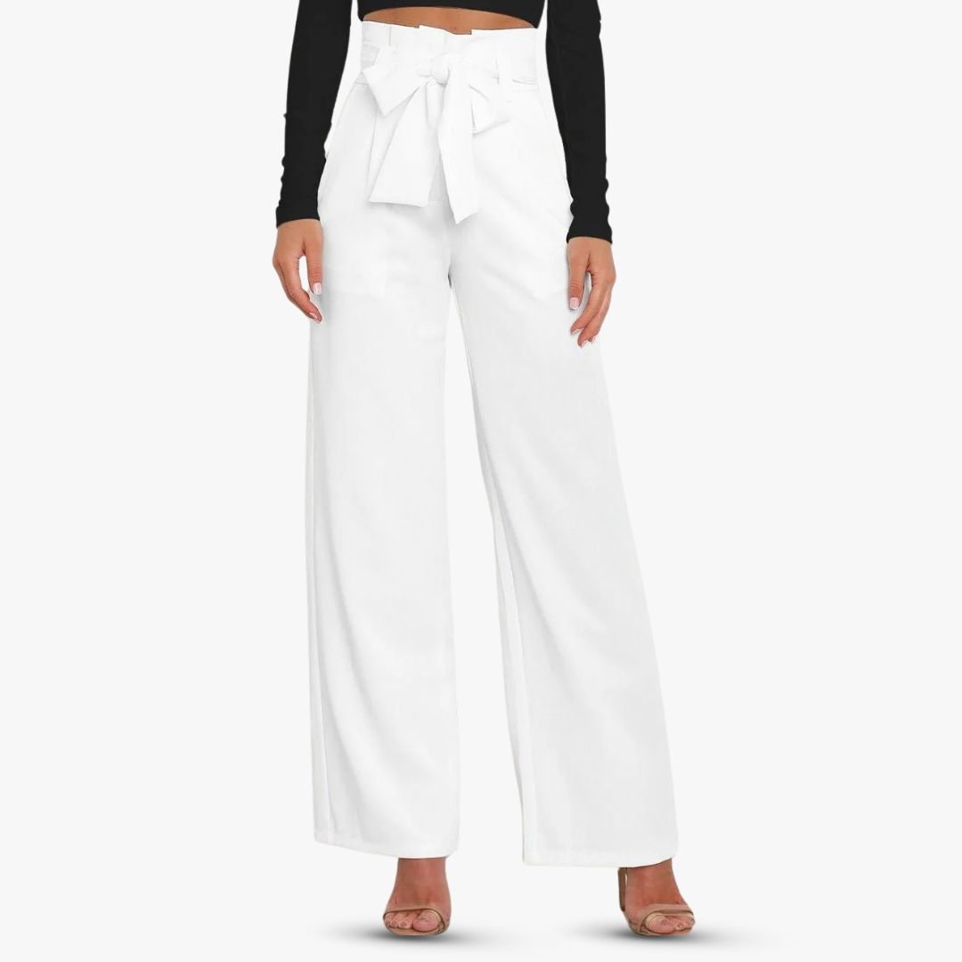 Andrea® | Wide women's trousers with tie belt