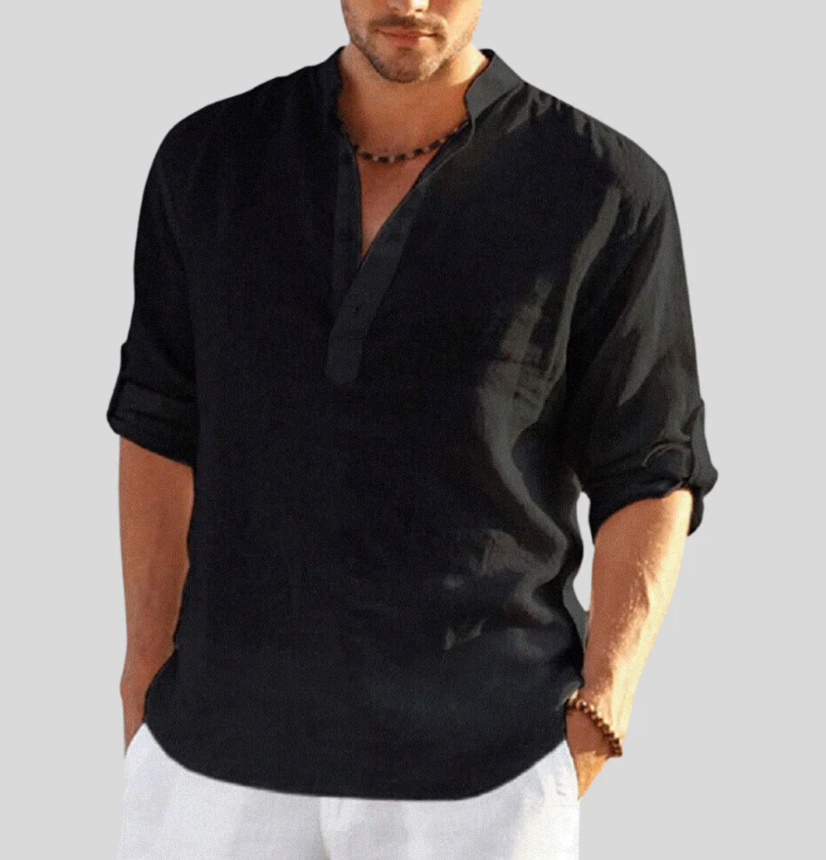 Gabriel | Men Casual Button Placket Long Sleeve Shirt