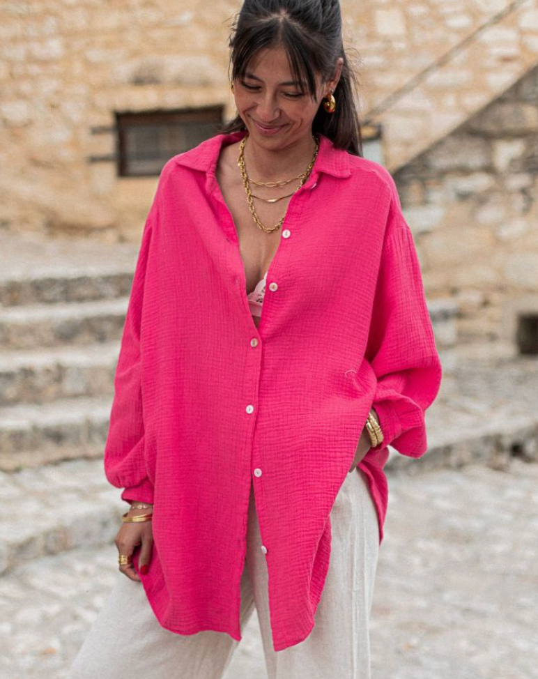 Sara® | Colored Linen Blouse For Summer