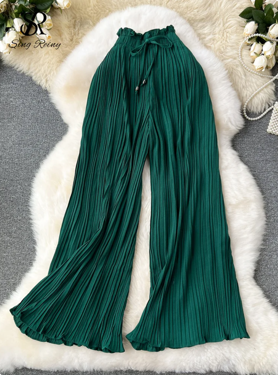 Elettra® | Elegant Pleated Trousers