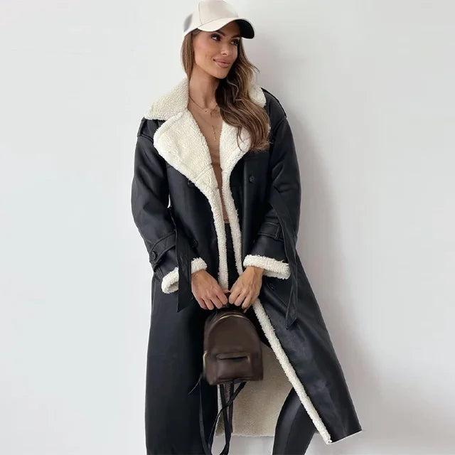 Eva | Elegant long winter coat for women.