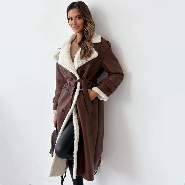 Eva | Elegant long winter coat for women.