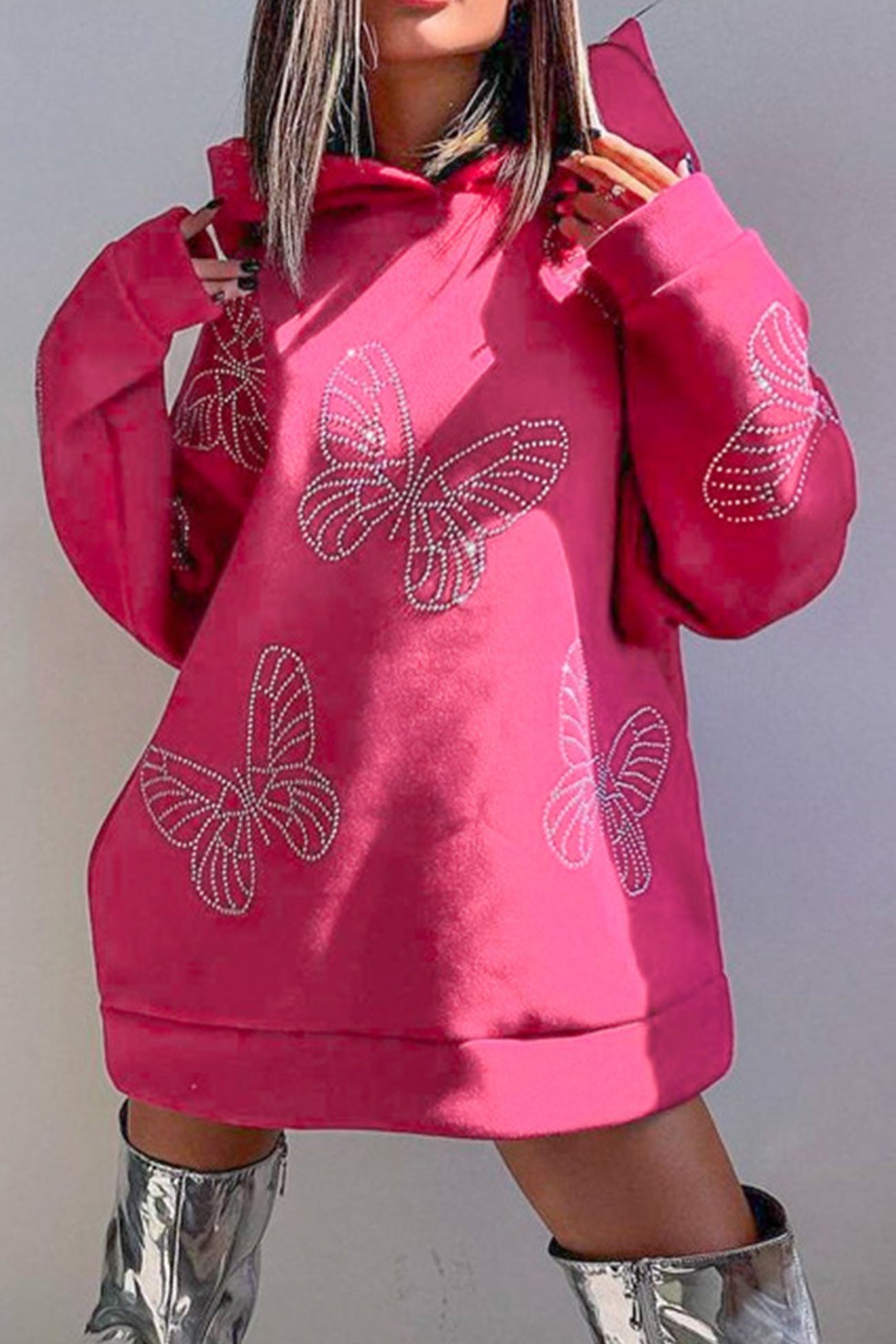 Sabine | Butterfly Hot Drilling Hoodie