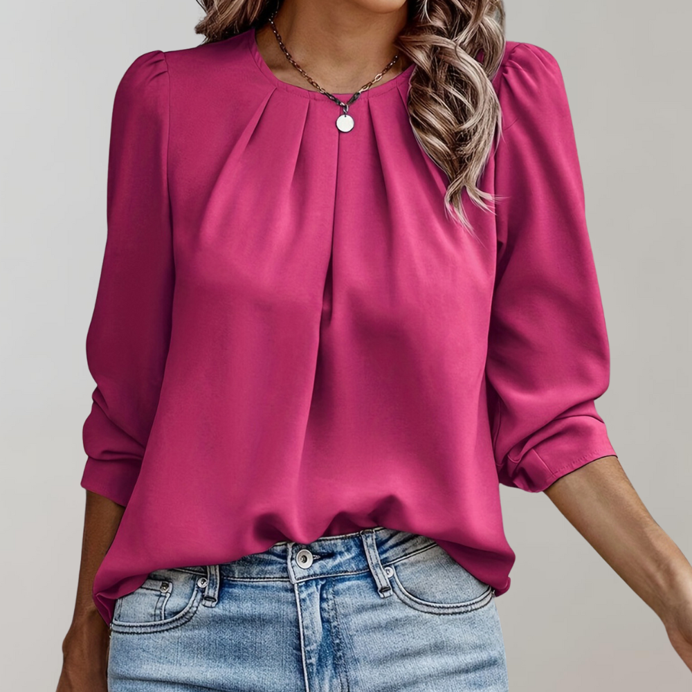 Bucher® | Women'S Blouse With Pleats And Puff Sleeves