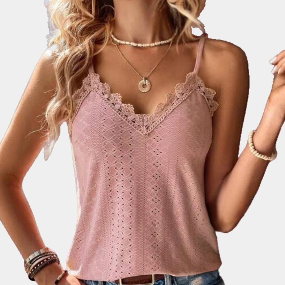 Maribel® | Top d'été elegant à col and V for women