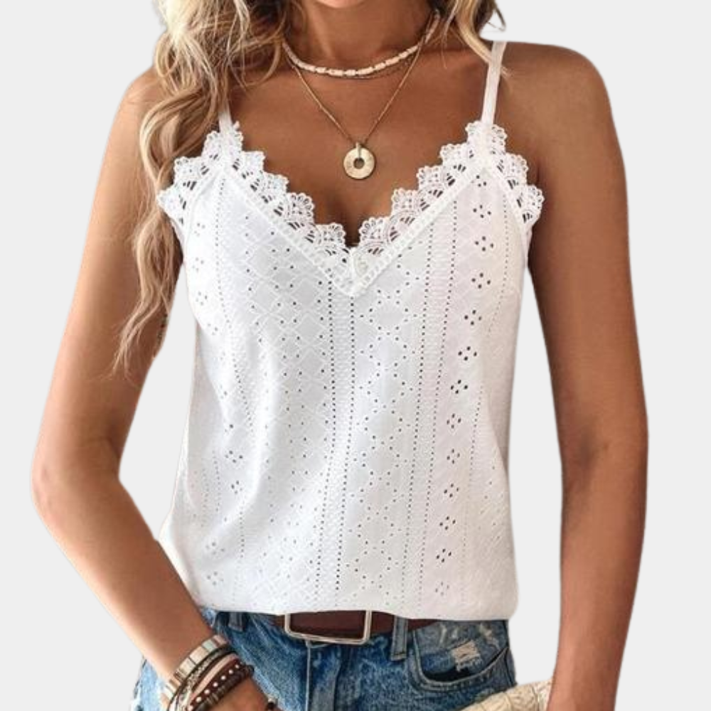Maribel® | Top d'été elegant à col and V for women